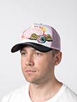 Бейсболка VON DUTCH арт. VD/0/CAS1/PAT/PIN  (розовый / черный)